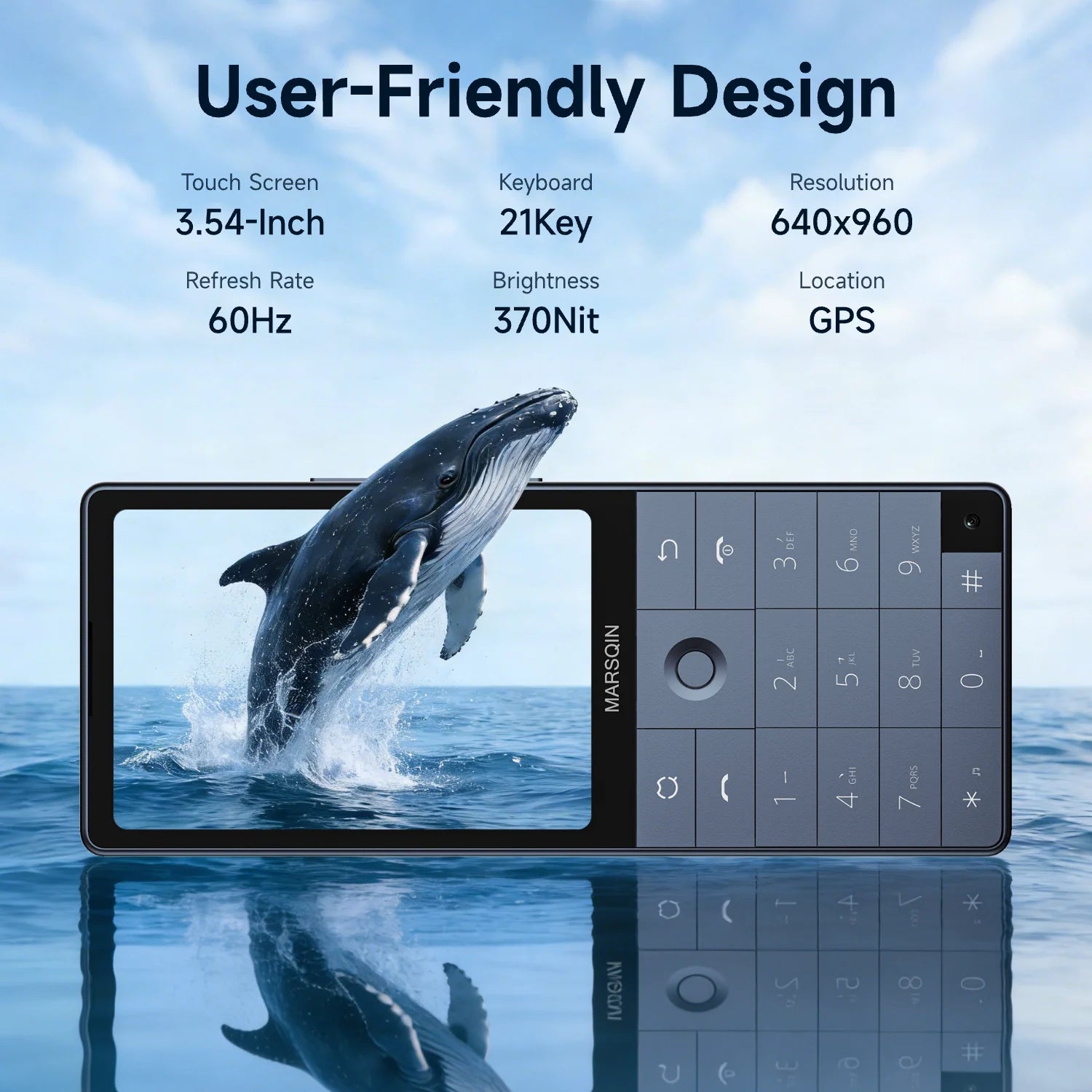 Qin F25 3.54-Inch Touch Screen Smart Phone | Android 14 with Google Play
