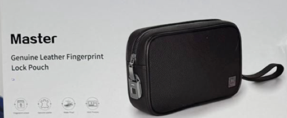 WIWU  MASTER Genuine Leather Fingerprint Lock Pouch